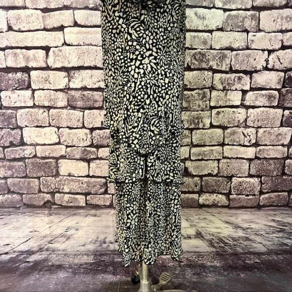 Jessica Howard Black & Ivory V-Neck Short Sleeve Dress Size 6 - Picture 5 of 9